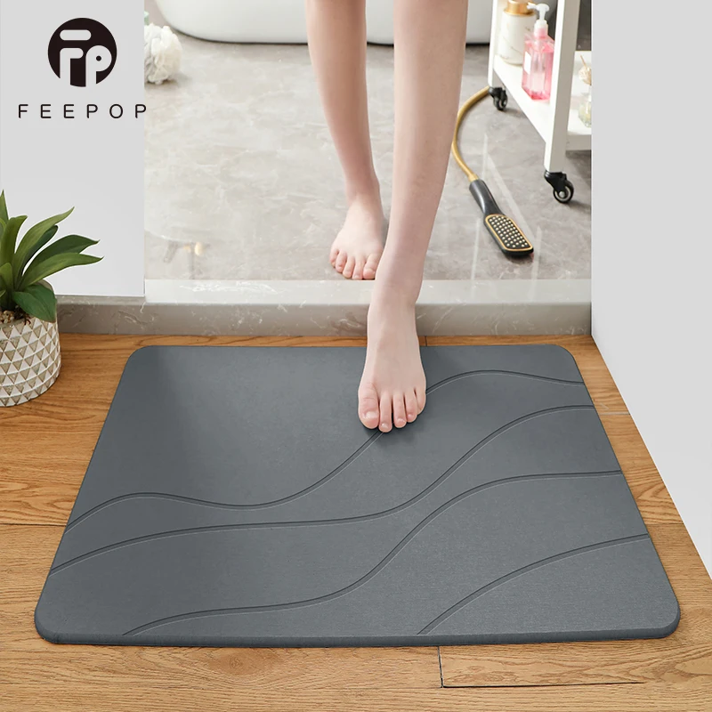 Absorbent Diatomite Bathroom Mats Stone Diatomaceous Bath Mat