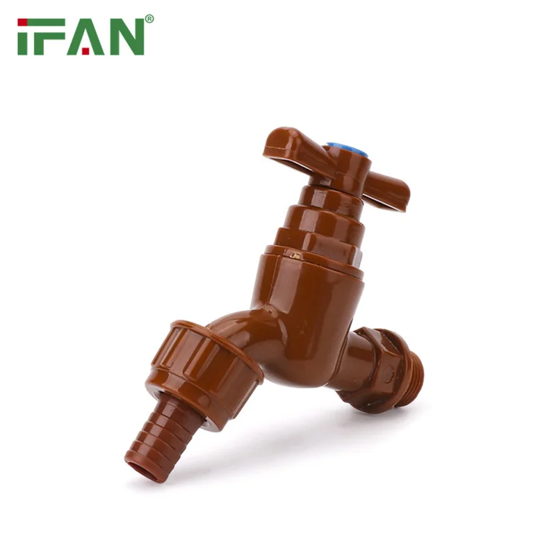 IFAN Hot Sale PVC Ball Valve Tap Brass Garden Hose PVC Water Tap 1/2 Inch PVC Faucets Plastic Water Tap