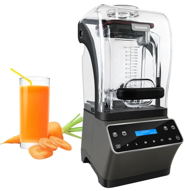 Новейший Блендер с сенсорной панелью Профессиональный Мощный коммерческий блендер со съемным звукоизоляционным корпусом
