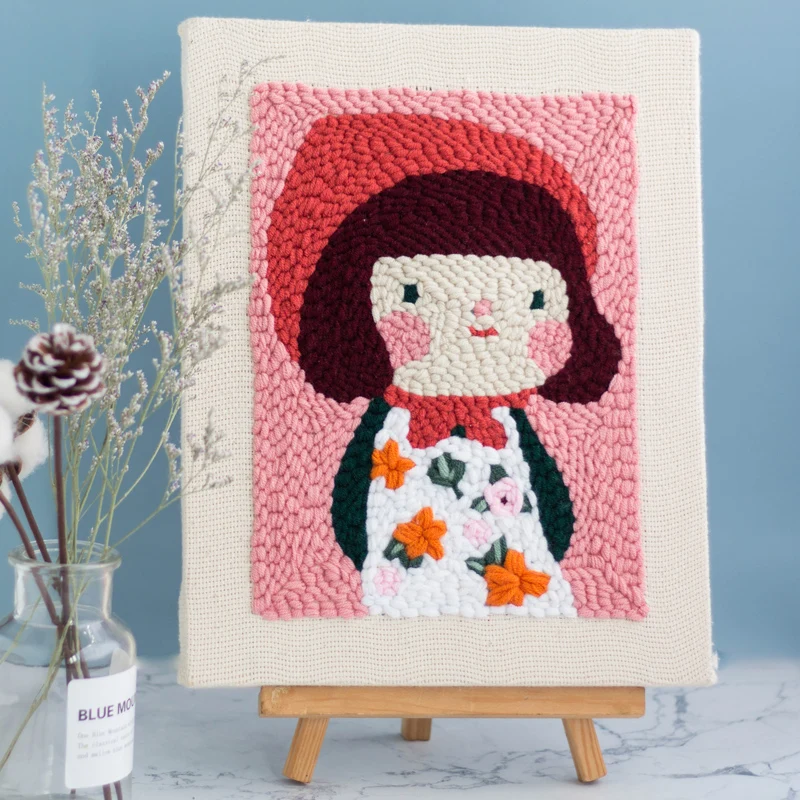 
Home Decor punch needle diy kit Simple Handmade European handicraft factory price embroidery kit 