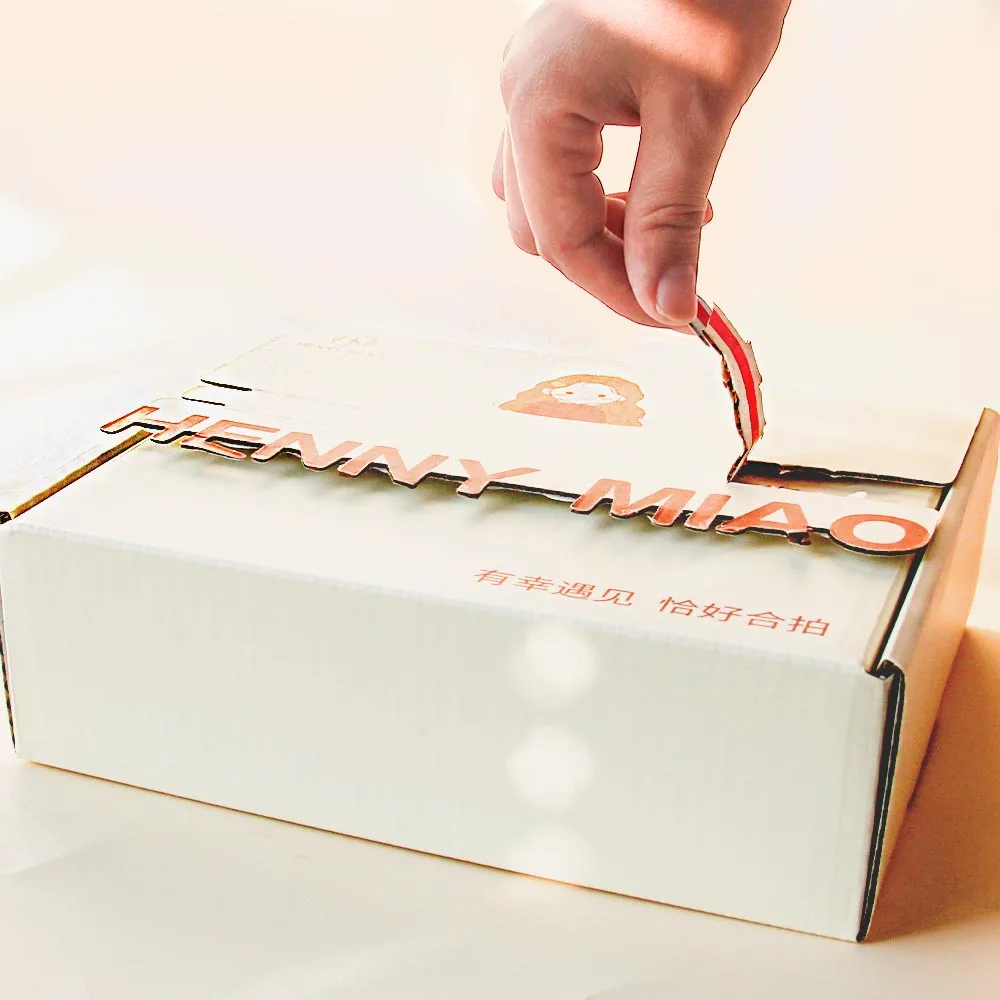 Customised Logo Corrugated Quick Seal Peel Off Self Seal Postal Zipper Mailing corrugated Mailer Boxes Adhesive Tear Strips Box