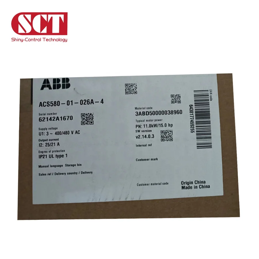 ABB Inverter 380v ~480v 132 KW Original Official Agent Brand New Genuine ID 3ABD00045440-D ACS580-01-246A-4 ABB Inverter