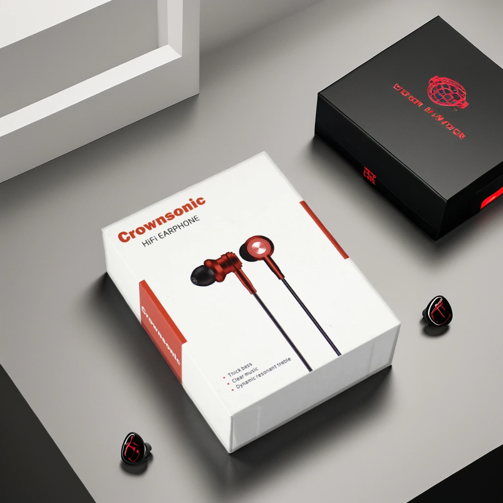 High Quality Matt Lamination Cable Earphone Paper Packaging Box Customizable Art Paper Embossed Vanishing Printing Folder Type