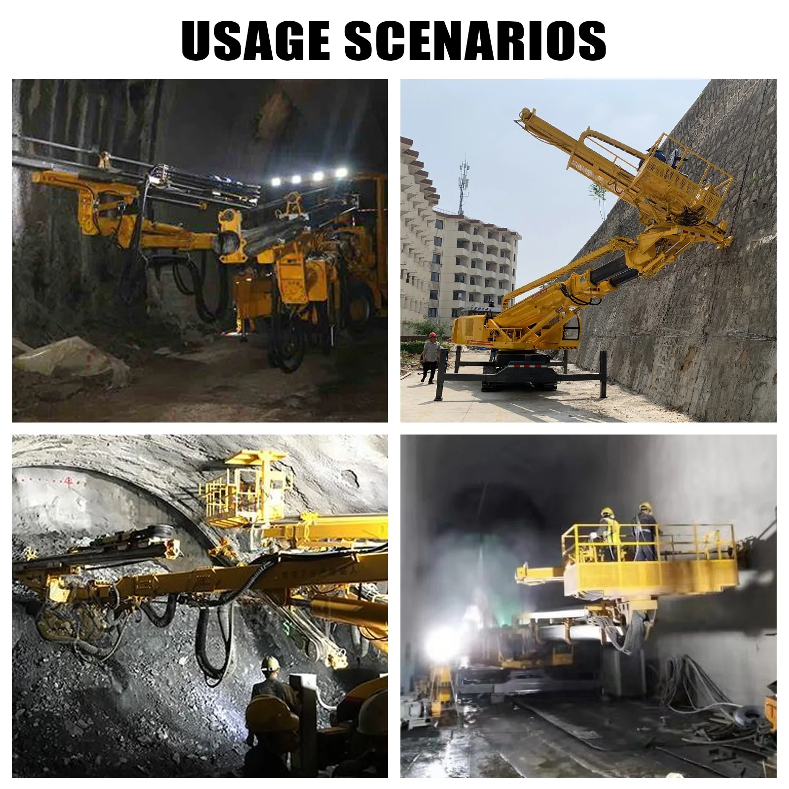 Tunnel drilling rig used for tunnel support and risk mitigation
