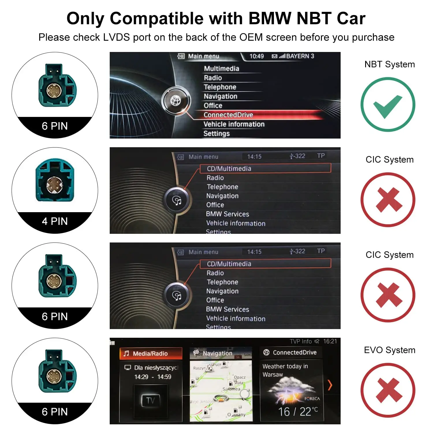 Road Top беспроводной автомобильный обновленный комплект Android декодер для BMW NBT системы 3 4 5 6 7 серии X1 X3 X4 X5 X6 2012-2016 года