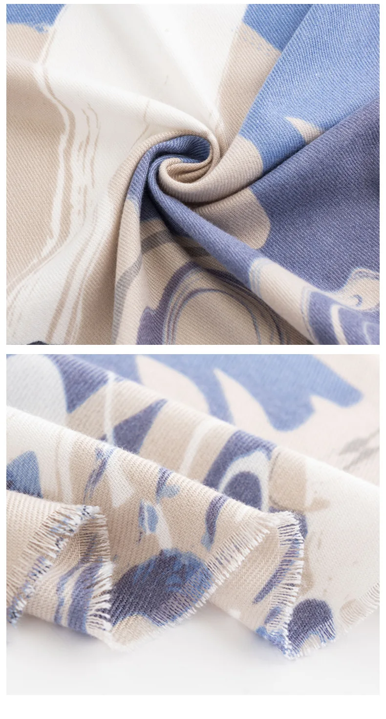 2023 New Designer Warm Soft Pashmina Neck Scarves Shawl Blanket Elegant Cashmere Winter Scarf for Decoration