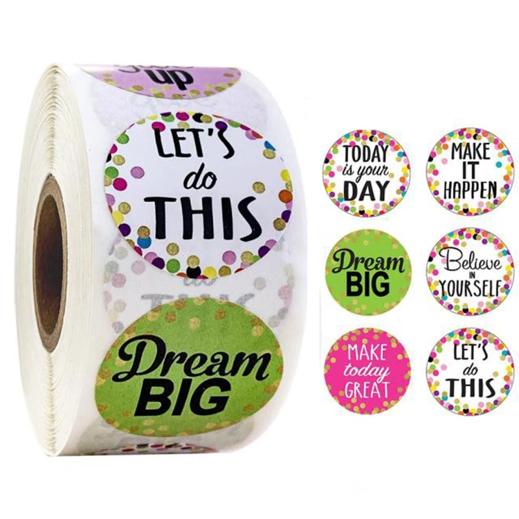 Hot Sale Wholesale Custom Decorative Print Round Cartoon Sticker Decoration Sticker For Diary Brand Logo Sticker