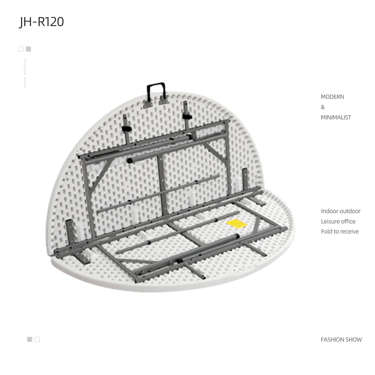 Cheap wholesale 5ft white 180 cm events plastic 10 seater garden 60 People inch round folding table 6ft