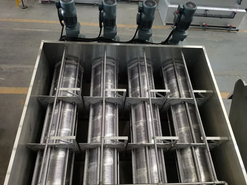 Waste water treatment screw press sludge dewatering machine