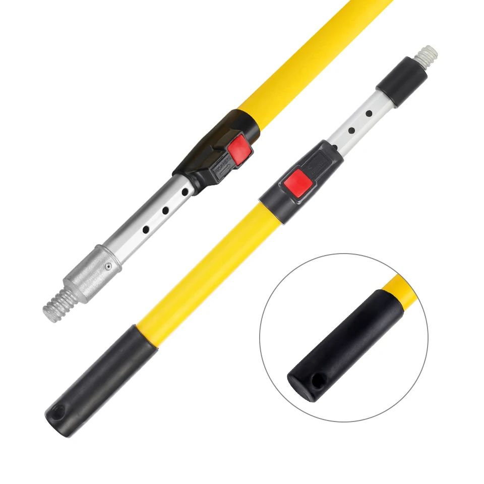 fiberglass twist lock telescopic pole/paint roller handle/mop handle broom handle