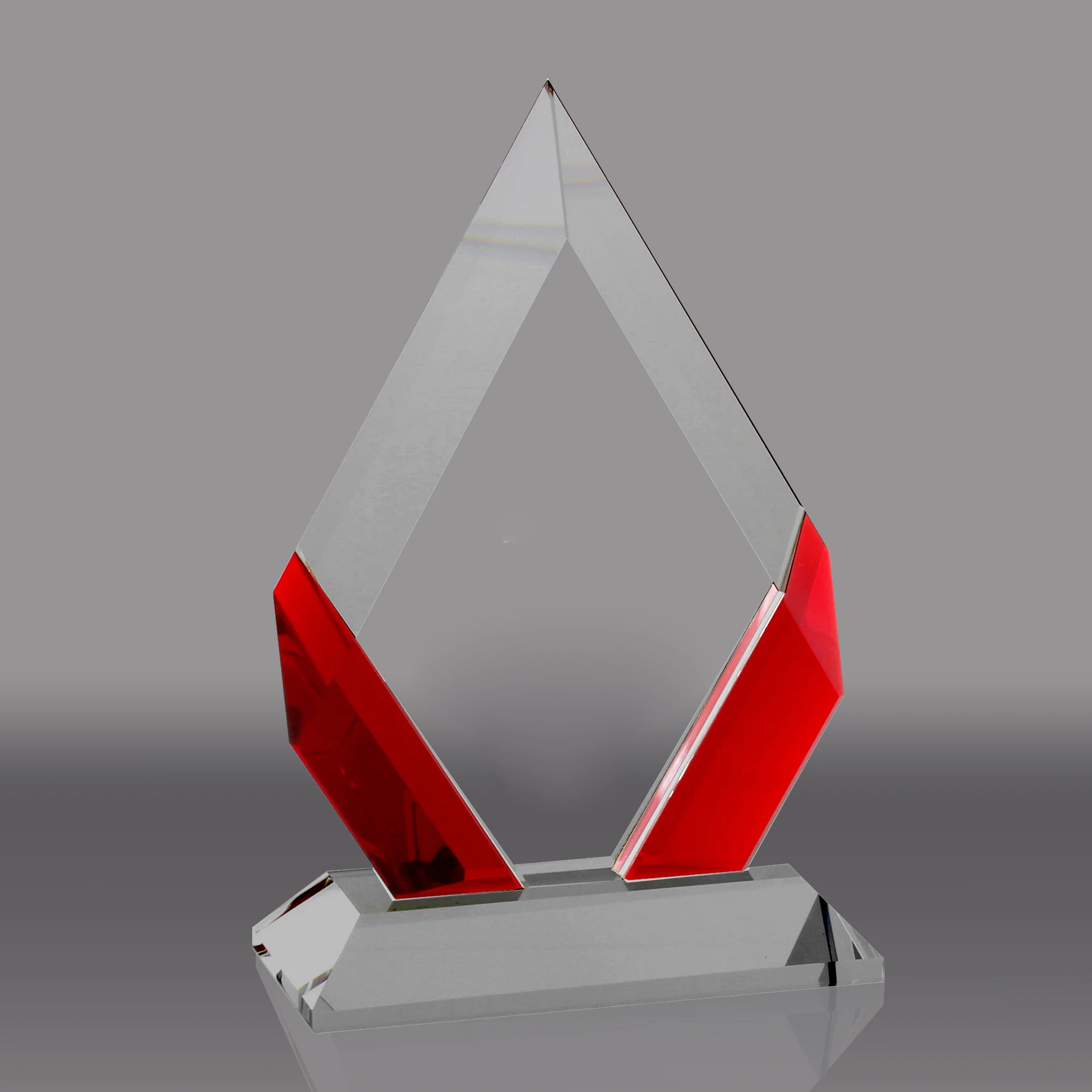 Noble Manufacturer Creative Custom Logo Service Business Gift Achievement Cambridge Crystal Diamond Awards Blue Trophy Plaque