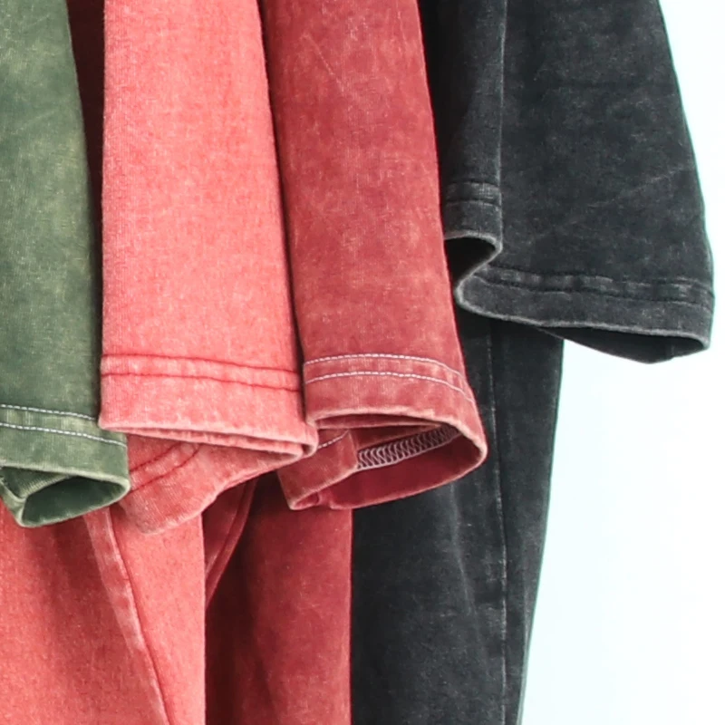 Wholesale blank acid wash oversized tee tshirt men graphic print t-shirts fashion distressed vintage t shirt