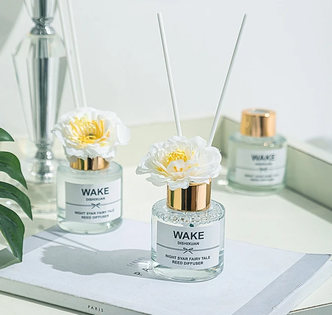 50ml Wholesale Luxury Design Home Decorative Aromatherapy Essential Oil Fragrance Perfume Bottle Reed Diffuser For Home Decor