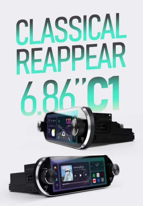 Wholesale Price 6.86' Dual-knob Small Screen Universal Model T100 Car DVD Multimedia Player For Universal Car