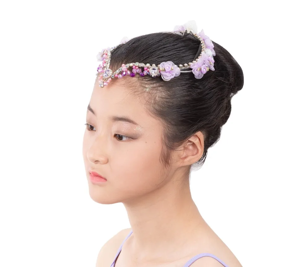 Girls ballet headpiece kid Green Esmeralda Classic Stage Performance Pancake Tutu kids stage customized ballet tutu professional