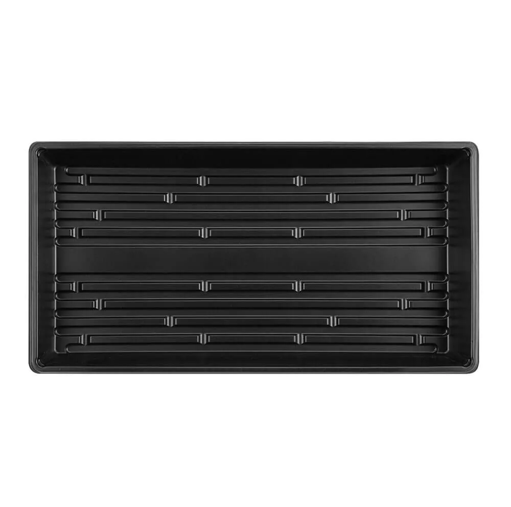 1020 Nursery Seed Growing Tray for garden seeds, Microgreens. Plastic Black Flat Seedling Planting Tray