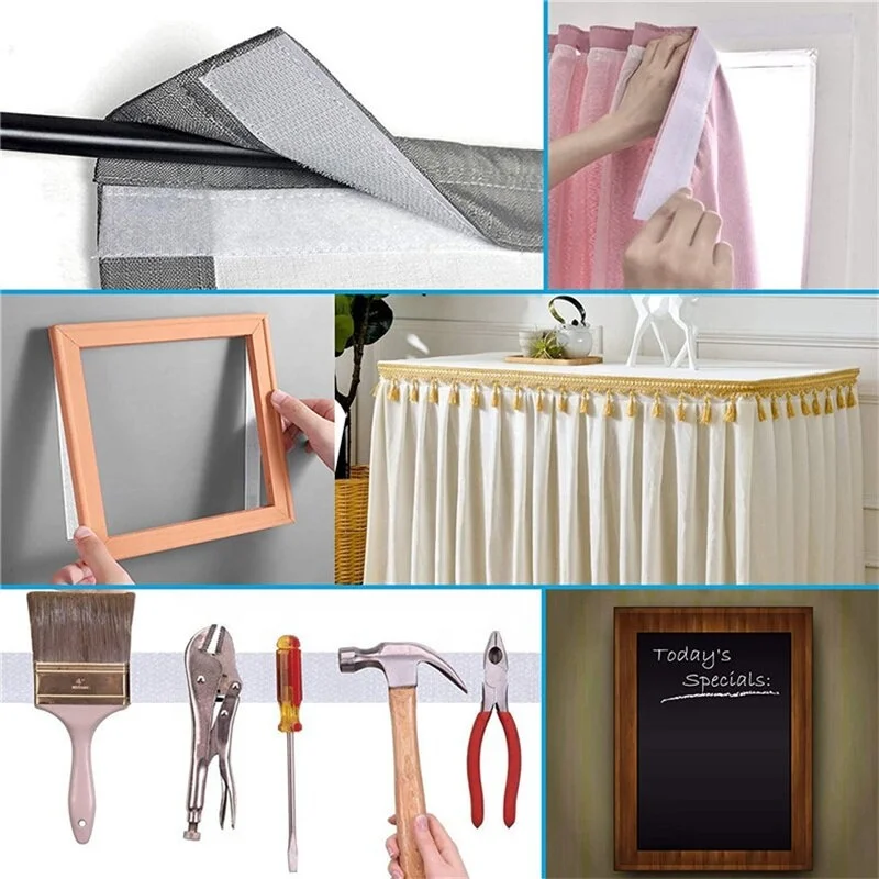 Factory Price High Quality Custom Reusable Sticky Fastener Double Sided Self Adhesive Hook And Loop Strap Tape