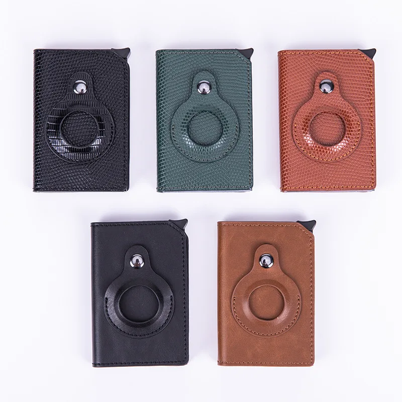 Модный бумажник из натуральной кожи чехол для ключей защитный airтеги многофункциональный с Apple