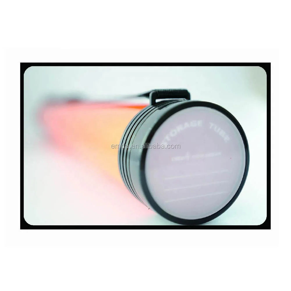 Custom logo 73mm diameter hanging transparent clear hard plastic arrow storage archery map holder drawing tubes