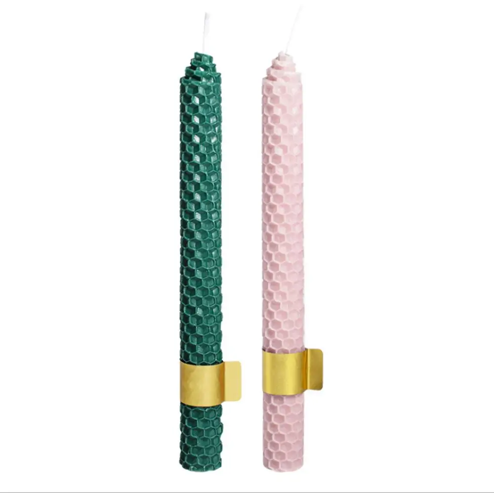 Wholesale 100% Pure Beeswax Handmade 9 Inch Smokeless Taper Candles For Home Gifts Christmas Decoration Wedding Party