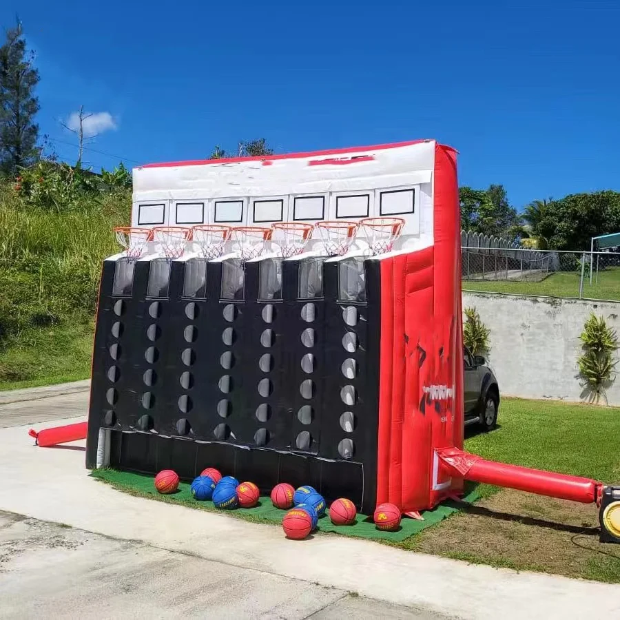 WINSUN Inflatable Giant Connect Four Basketball Game inflatable Basketball connect Four Game Connect Four Carnival Game