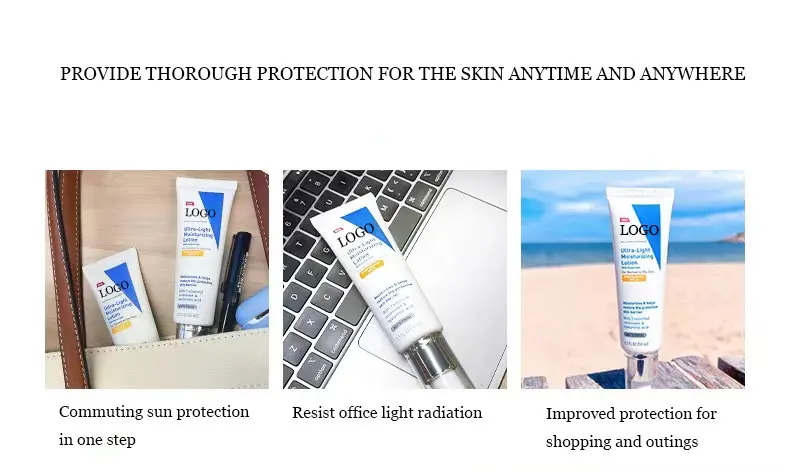 OEM private label whitening cream with sunscreen protection 50ml skin whitening cream sunscreen Ultra-light moisturizing lotion