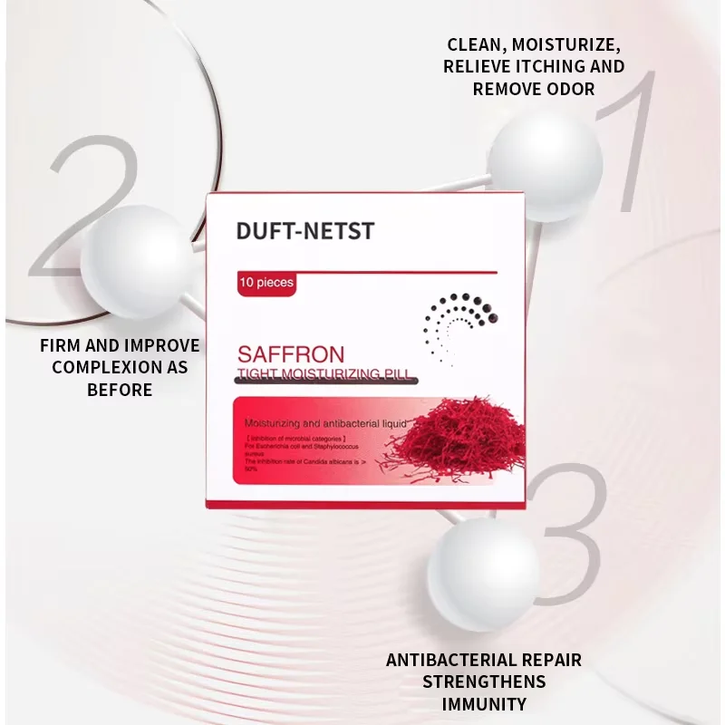 NETST OEM Feminine Vaginal Tightening Capsule Saffron Antibacterial Pill Cleaning Collagen Essence Liquid Private Parts Firming