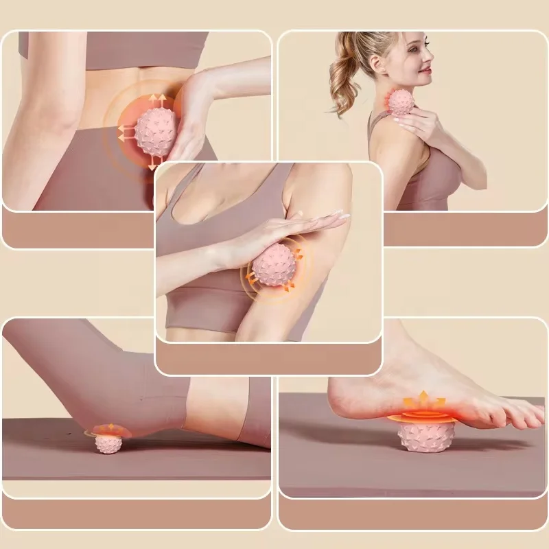 Durable TPR Spiky Massage Ball Point Sport Fitness Hand Foot Pain Relief Plantar Fasciitis Reliever Hedgehog 4.5cm Balls