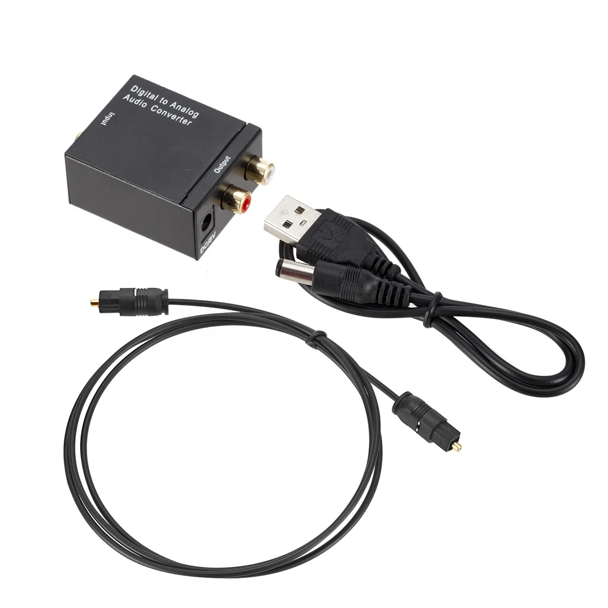 Factory Direct Sale Digital Optical Coaxial S/PDIF TOSLINK To Analog RCA R/L Audio Converter Made in China