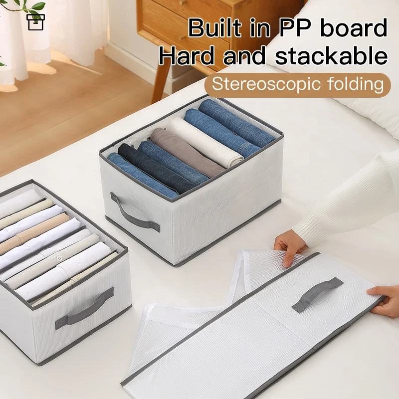 Hot Selling Grids Foldable Household Items For Home Storage Organization Foldable Underwear Organizer Bras Drawer