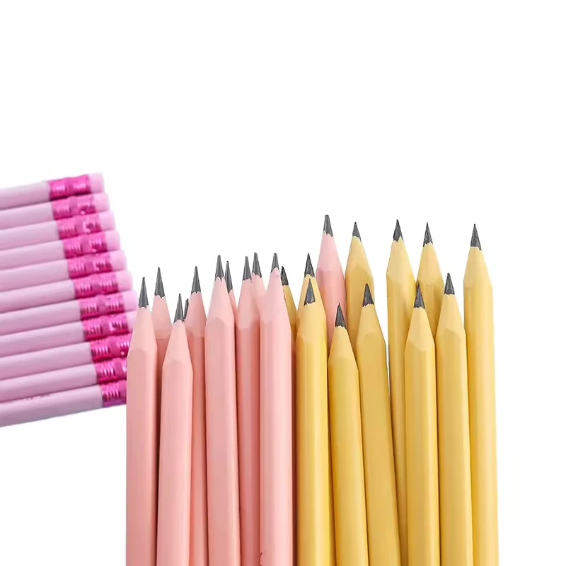 Popular 2B HB pencil classic painting sketch writing wooden free pencil with eraser head