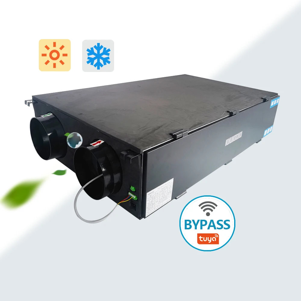 High Purification Home air recuperator ventilation heat recovery ventilation system with smart wifi control