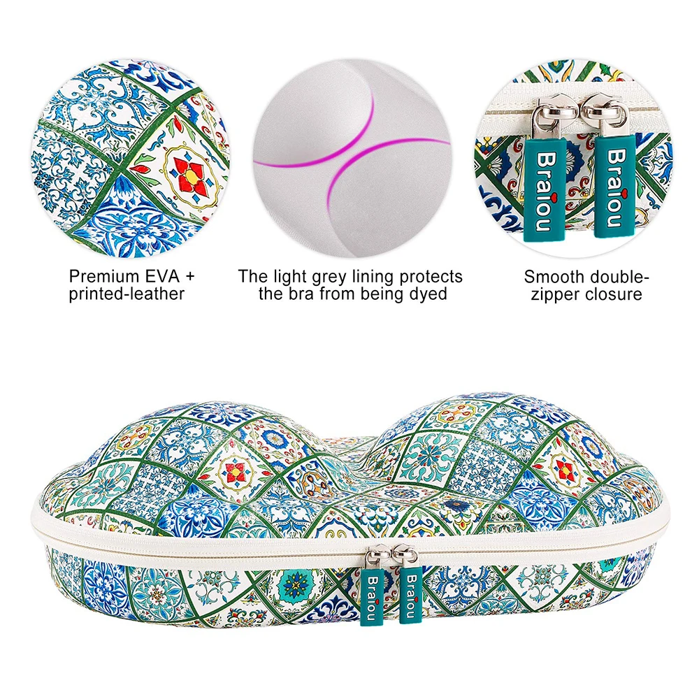 Outdoor Travel Portable Waterproof Other Special Purpose Bags Cases Silicone Invisible Bra Bag Eva Underwear Bra Case for Women