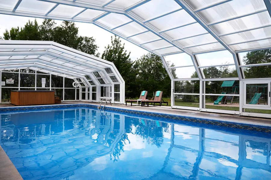 Aluminum frame retractable awning roof sliding tempered insulated glass greenhouse sunroom houses