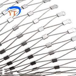 Flexible stainless steel  cable net for stairs/bridge protection mesh