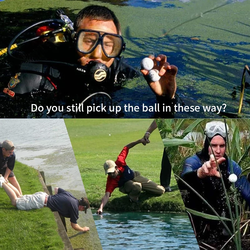 Folding high quality Stainless Steel Material golf ball picker disc golf ball retriever