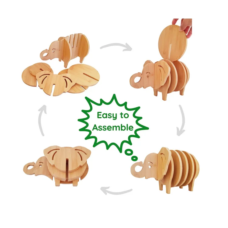 Kitchen Bamboo Hot Pads Trivet Natural Bamboo Trivet Mat Set for Hot Dishes Pot Bowl Teapot