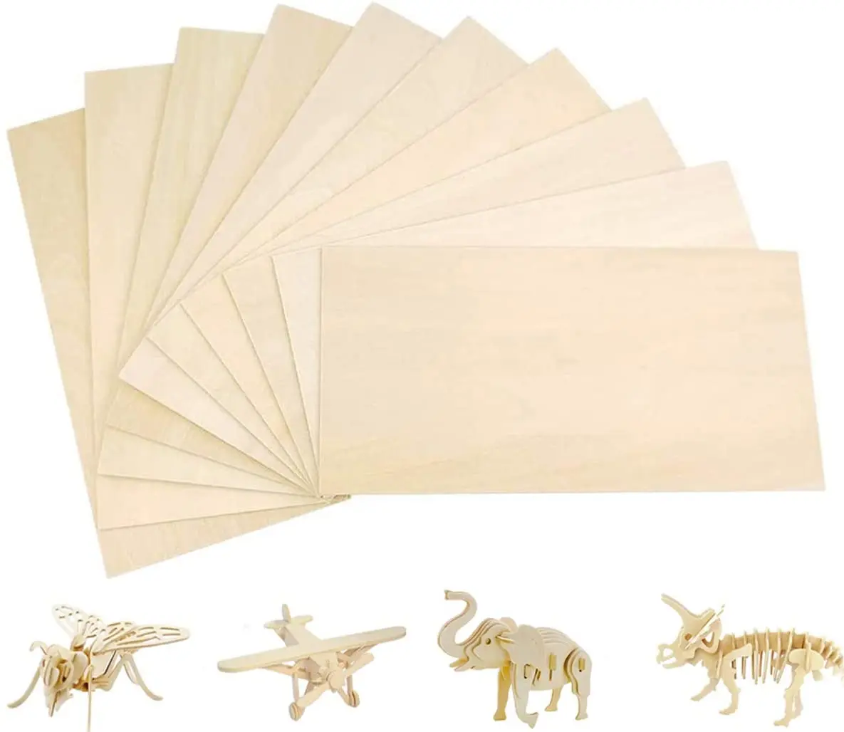Promotional Balsa Wood Sheets Tiles Unfinished Craft Wooden for House Aircraft Ship Boat DIY Crafts Painting Staining Burning