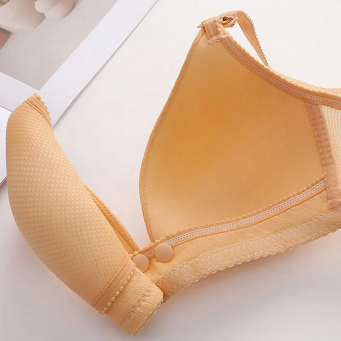 Cheap Price Women Front Open Wireless Pregnant Lightly Breastfeeding Maternity Nursing Bras Solid Color Breathable Lactation Bra