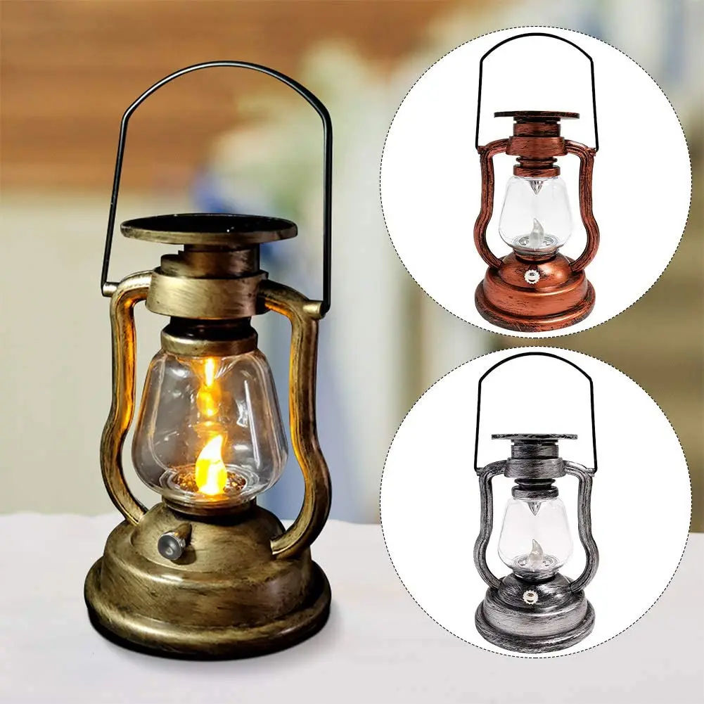 New Arrival Retro Oil Lamp Metal Flashing Light Solar Horse Lamp Vintage Traditional Lantern Indoor And Outdoor Decor Horse Lamp