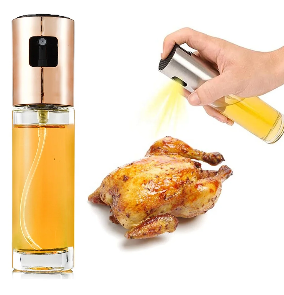 OEM&ODM Factory Price 100ML Kitchen Baking Gadgets Versatile Glass Olive Oil Spray Bottle Oil Sprayer Mister for Cooking