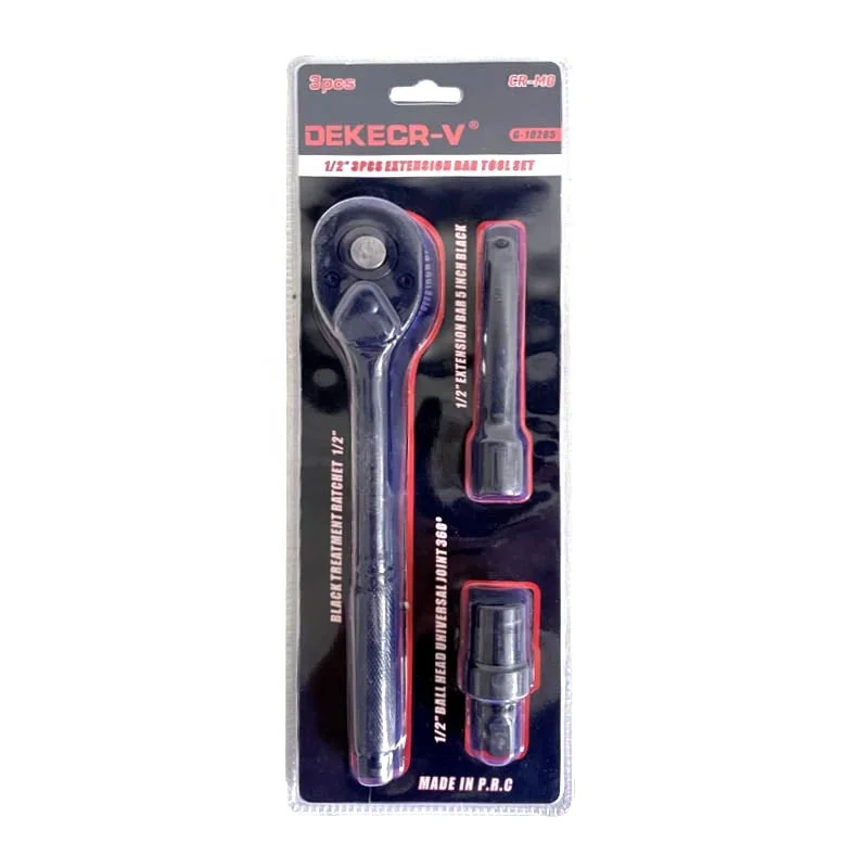 Factory Spot 4 Pcs Repair Bike Tool Kit Black Manganese Phosphate Bent Bar Joint Rod Ball Joint Ratchet Wrench Set