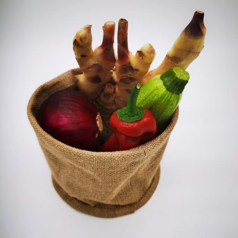 Factory custom wholesale eco friendly strong grocery shopping linen jute tote bag with leather handle