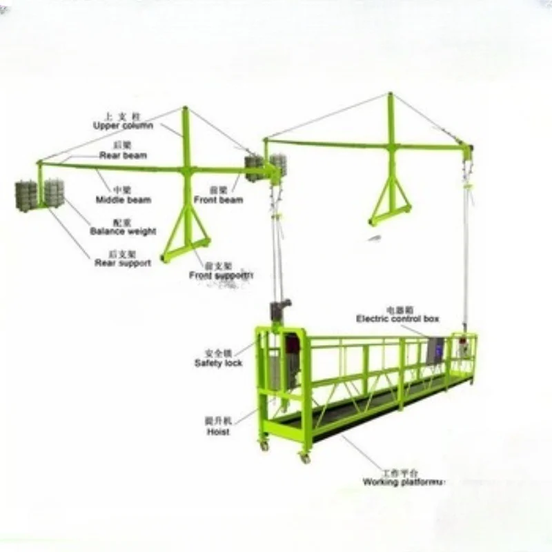 Китайская стальная Временная подвесная платформа ZLP630/электрическая для установки навесной стены