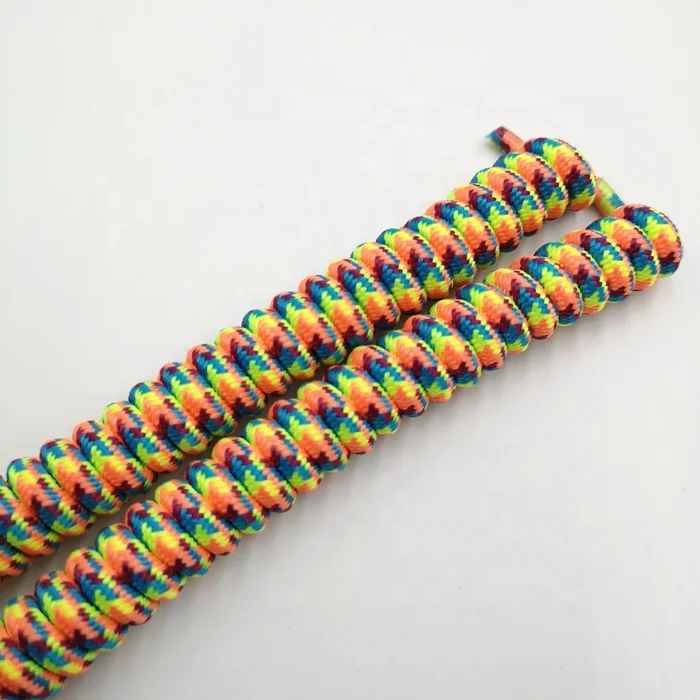 Wholesale excellent quality colorful lazy no tie elastic attractive and reasonable price spiral shoelaces