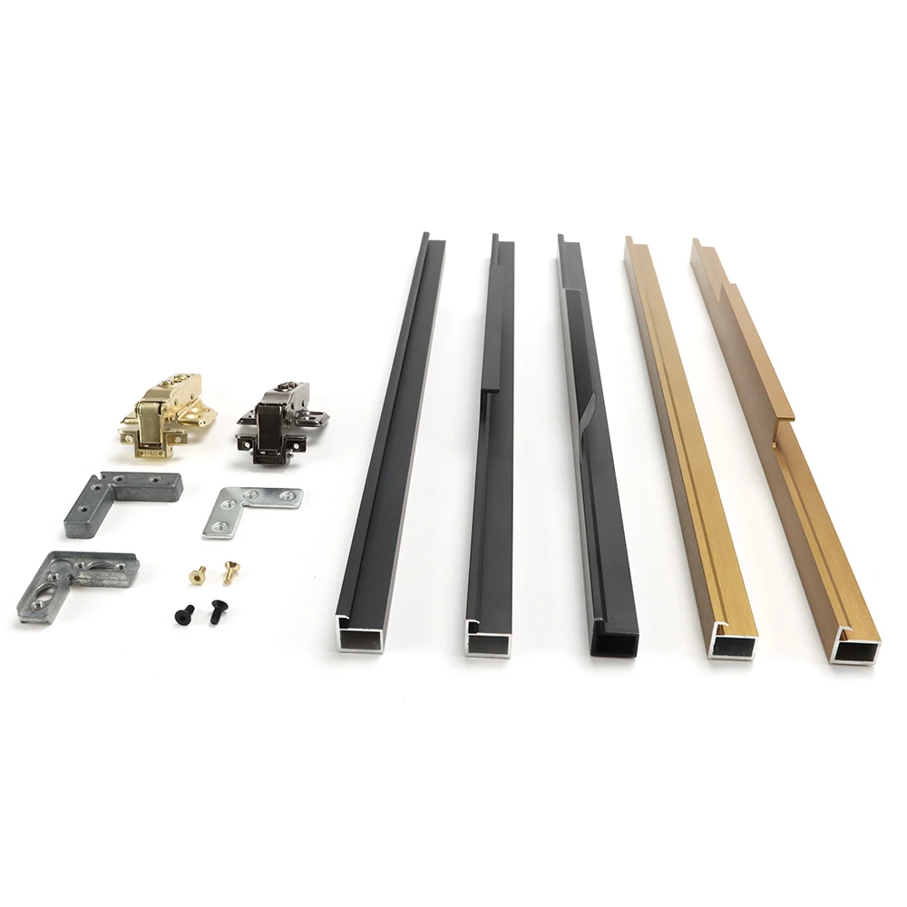 Modern kitchen cabinets accessories aluminum profile for cabinet door