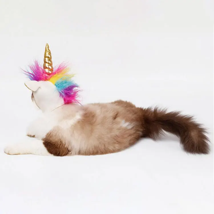 
Halloween Festival Cat Dog Unicorn Hat Cosplay Mane Cap 