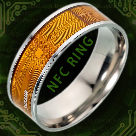 Hot Sale 316 L Stainless Steel Waterproof Intelligent Digital NFC Chip Smart Rings for Mobile Accessories Jewelry