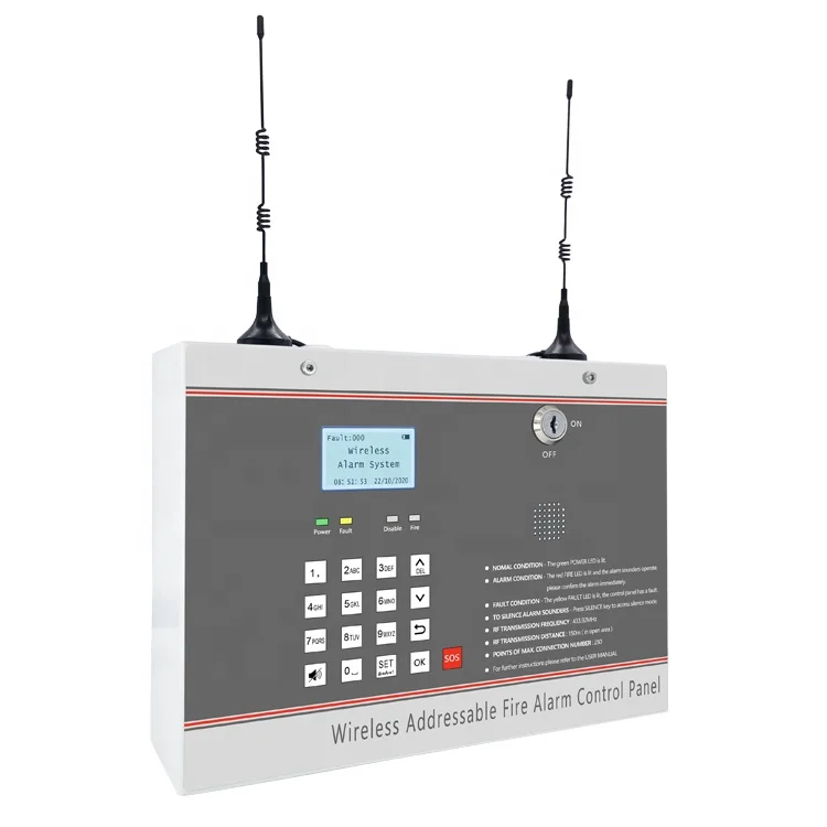 Wireless Addressable Fire Alarm System Wireless Addressable Fire Alarm Control Panel with Factory Price The Best Price
