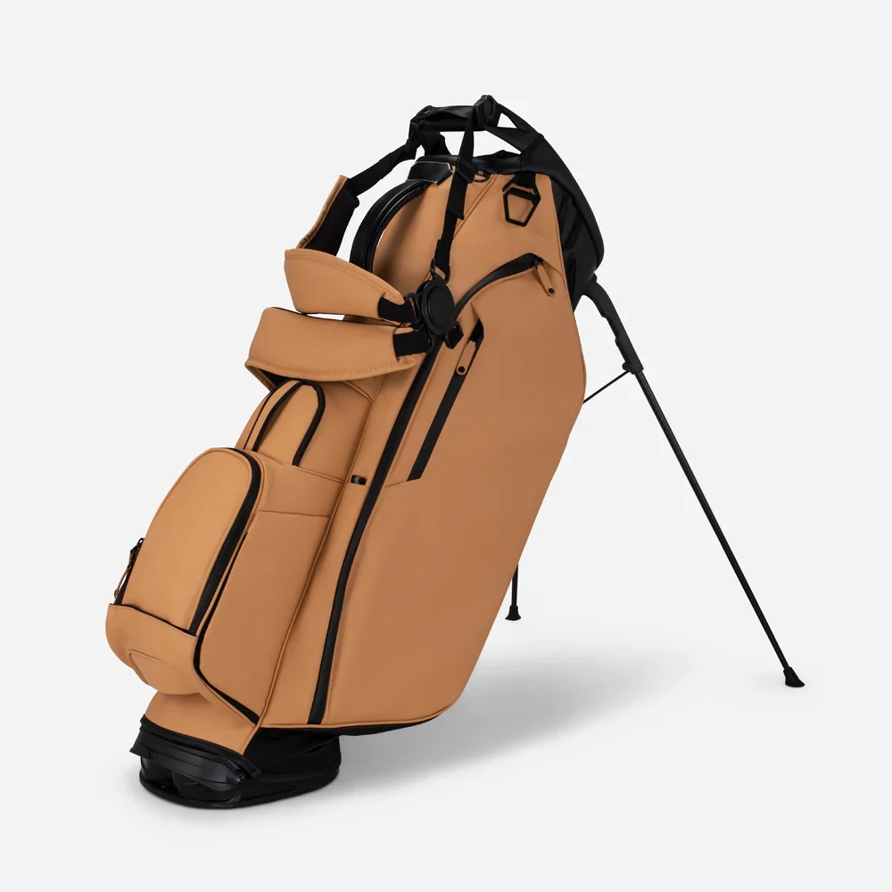 PRIMUS GOLF Manufacturer ODM Carry Golf Bag Leather Custom logo 6/14 way Pu Golf Stand Bag for men